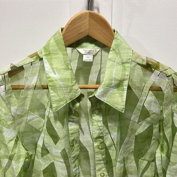 Christopher & banks blouse button up dress shirt size small - Picture 3 of 4